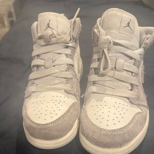 Jordan Kids High-Top Sneakers - Light Gray and White